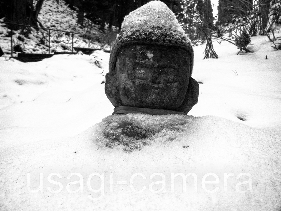 雪を被ったお地蔵様